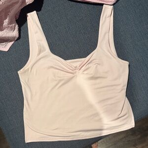 Classic Scoop Neck Tank Top in Light Pink